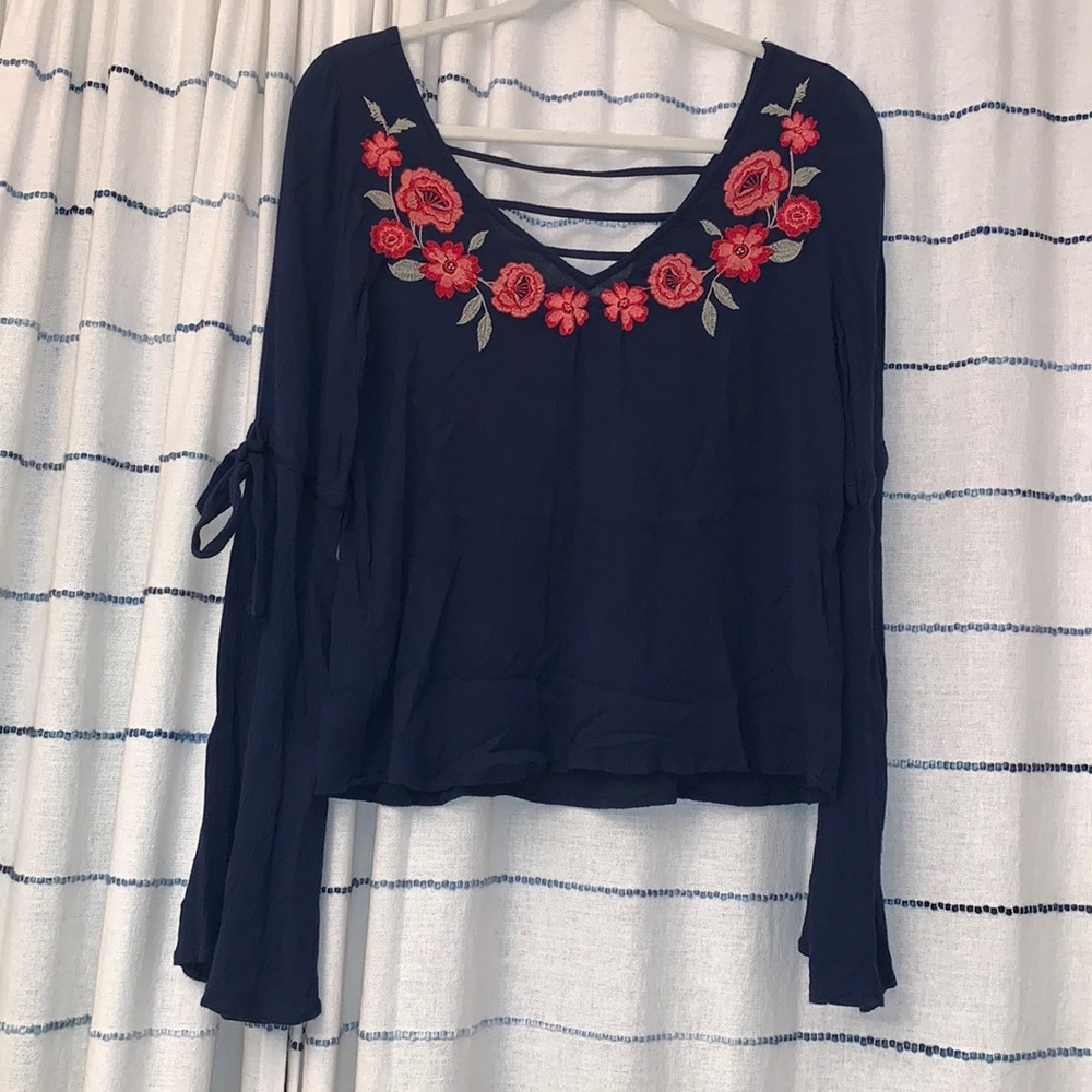 Hollister Dark Blue Long-sleeve Top